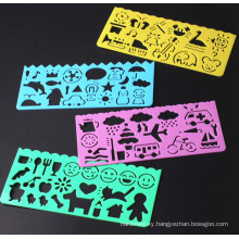 OEM Plastic Hollow-out Cartoon Ruler for Student and Kids